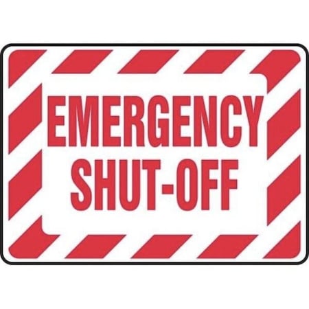 Accuform SAFETY SIGN EMERGENCY SHUT OFF 14 X MELC538XL MELC538XL